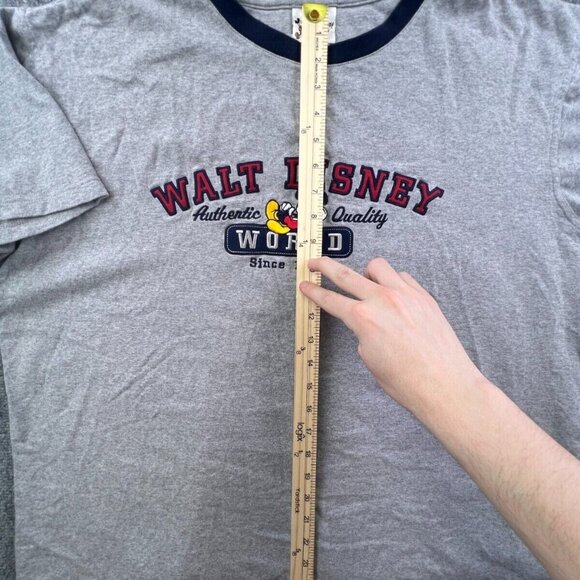Walt Disney World Authentic Quality Adult XXL Gray T Shirt Mickey Mouse - Picture 3 of 9